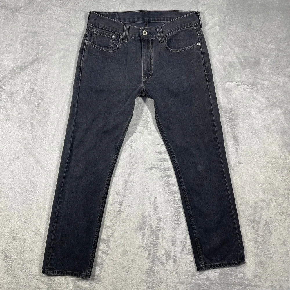 Levi's 511 Skinny Jeans Mens 34(32)x29(28.5) Black Faded Denim 100% Cotton